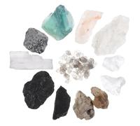 VILLFUL 1 Box Rock and Mineral Collection Kit for Geology Specimens Set for Elementary Education Classroom Science Learning with Quartz Mica Fluorite and More Portable Mineral Study Box