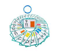 VILLFUL 1 Set Fraction Flash Cards for Interactive Math Learning Tool for Elementary Students Arithmetic Learning Cards for Homeschool Classroom Use