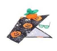 VILLFUL 1 Set Pet Funny Headdress Set Lovely Pet Bandana Hats Cat Hood Grooming Hat Festival Cat Eyeglass Bandana Spooky Halloween Hair Accessories Fancy First Delicate Tuxedo Has Cloth