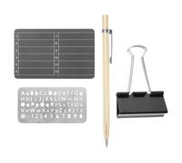 VILLFUL 1 Set Seed Phrase Metal Plate - Secure Up to 24 Words - Private Key Backup Compatible with Hardware Wallets - Fireproof Secure Wallet Organizer for Password Management Black