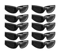 VILLFUL 10 Pairs Welding Eye Protector Safety Goggles Windproof Design, Black Industrial Protective Glasses for Gas and Shade Welding Eye Safety Equipment