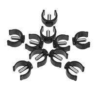 VILLFUL 10 Pcs Black Walking Cane Pin Locks Clamp Accessories, Quick-Grip Type C-Shape Latch for 22Mm Tubes with 15Mm Pins, Suitable for Walking Sticks and Trekking Poles