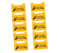 VILLFUL 10 Pcs Electric Fence Warning Signs with Forbid Climbing Message Safety Security Signage for Farm Home Industrial Use Easy Installation Accident Risk Reduction