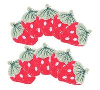 VILLFUL 10 Pcs Korean Fabric Strawberry Hairpin Accessories for Realistic DIY Fruit Design Chic Red Fabric Brooch Clips Cute Decorative Hair Clips