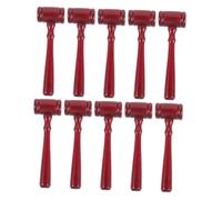 VILLFUL 10 Pcs Mini Judge's Hammer Redwood Gavels with Ergonomic Grip for Courtroom Auction Law Themed Party Props and Cosplay Accessories