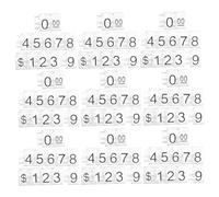 VILLFUL 10 Sets Adjustable Number Price Tag Cube Blocks for Jewelry Retail Transparent Black Digit Display Stands for Store Counters Flexible Price Display Professional Pricing