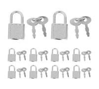 VILLFUL 10 Sets Treasure Box Lock Accessories Locking Chest Diary Lock Key with Key Silver