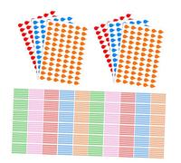 VILLFUL 100 Sheets Writable Water Drop Index Stickers Colorful Teardrop Adhesive Tabs for Planners Journals Scrapbooking Multi-Purpose Stationery Stickers for Study Work Travel DIY Crafts