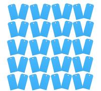 VILLFUL 100pcs Blank PVC Shipping Tags with Metal Wire for Luggage and Shelf Racks, Writable Surface, Waterproof Sturdy Labels, 4.7 X 2.3 Inches, Easy Installation, Suitable for Airports