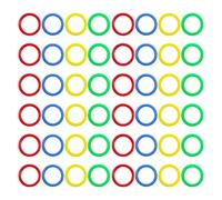 VILLFUL 100Pcs Book Rings for Cards - 0.79 in Colored Plastic Loose Leaf Binder Rings - Open Flip Card Binding Clip for Journal Keychains Crafts