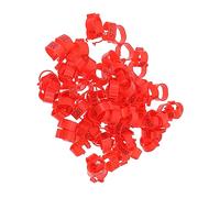 VILLFUL 100Pcs Clip Poultry Leg Rings Lightweight Identification Bands for Chickens Ducks Geese Small Reusable Foot Ankle Markers for Birds and Small Poultry