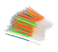 VILLFUL 100Pcs Colored Gel Pen Refills for School Stationery Smooth Ink Replacement Tips Easy Install Plastic Refills for Creative Writing and Drawing Mixed Neon Colors