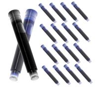 VILLFUL 100Pcs Fountain Pen Ink Refills Aperture Small Writing Pen Cartridges Black Blue Red for School Office Use Material