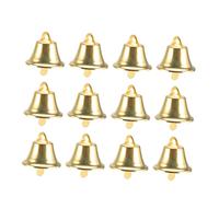 VILLFUL 100pcs Mini Christmas Bells 16mm Metal Hanging Bells Gold Tone Small Decorative for Diy Crafts Holiday Wreaths Wedding Decor