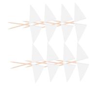 VILLFUL 100pcs Mini Triangle Toothpick Flags Foodgrade Safe Blank Stick Cupcake Toppers for Party Appetizers Cheese Fruit Decoration