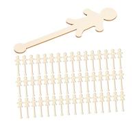 VILLFUL 100pcs People Shaped Craft Sticks for Art Supplies Wooden Popsicle Sticks for DIY Painting Coloring Creative Family Projects Bulk Pack for Educational Crafting and Skill