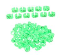 VILLFUL 100pcs Pigeon Leg Bands Durable Bird Foot Rings for Racing Pigeons Easy to Use Identification Clips for Poultry and Birds Green Color Practical