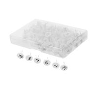 VILLFUL 100PCS Push Pins Flat Thumbtacks for Cork Boards Marking Tacks for Maps Presentations Posters Classroom Office Organization