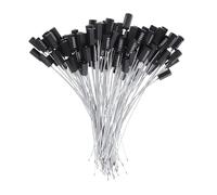 VILLFUL 100pcs Security Steel Wire Shipping Seal Tag Metal Truck and Trailer Seals Security Cable Wire Truck Bed Cable Tie Buckle Plastic Tags Black