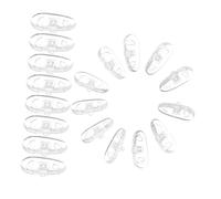 VILLFUL 100pcs Soft Silicone Push Eyeglass Nose Pads Anti-Slip Replacement Bridge Cushions for Glasses Sunglasses Comfortable Fit Easy Installation Compatible with Various Frames