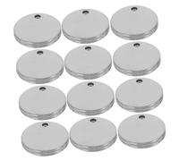VILLFUL 100pcs Stainless Steel Round Stamping Blanks Pet Blank Tags for Engraving Smooth Surface Metal Pendants for DIY Crafts Personal Keychains and Custom Name Tags