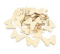 VILLFUL 100pcs Unfinished Wooden Butterfly Cutouts for DIY Crafts Sturdy Wood Pieces for Painting Graffiti and Art Projects Enhances Motor Skills and Activities for Home Decoration and
