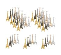 VILLFUL 100pcs Vintage Alloy Eiffel Tower Pendants Durable Charms for DIY Jewelry Making for Necklaces Bracelets Earrings and Craft Projects Retro Style