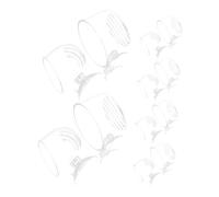 VILLFUL 10pcs Acrylic Aquarium Feeder Cups with Suction Clear Round Fish Tank Plant Holders for Red Worm Feeding and Aquatic Plant Decoration Small Fish Feeder Bowls for Easy Installation