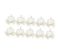 VILLFUL 10pcs Carriage Candy Container Shape Storage Pumpkin Package Pumpkin Carriage Candy Boxes Dessert Boxes Wedding Holder Empty Wedding Golden