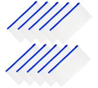 VILLFUL 10pcs Clear Zipper Pencil Pouches Storage Bags for Stationery Organization Lightweight Washable for Students Artists Random Zipper Colors