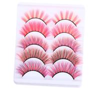 VILLFUL 10pcs Colorful False Eyelashes Dramatic Long Thick Volume Lashes for Women Lightweight Silky Stage Makeup for Weddings Parties Photography Nightlife
