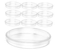 VILLFUL 10Pcs Divided Petri Dishes with Lids for Microbiology Botany Science Projects Clear Culture Plates Laboratory Supplies