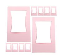 VILLFUL 10pcs Floral Packaging Boxes Pink Paper Folding Flower Boxes for Arrangements Bouquet Carrying Containers Lightweight Cardboard Decorative Buckets for Florist Use