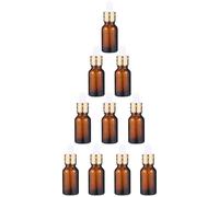 VILLFUL 10pcs Glass Dropper Bottles with Rolling Sand Seal Portable Empty Essential Oil Dispenser Bottles for Aromatherapy Medicine Perfume Travel