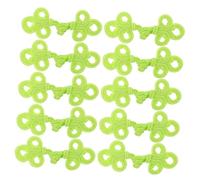 VILLFUL 10pcs Handmade Chinese Knot Buttons Three Leaf Toggle Closure for Cheongsam Outerwear Spring Summer Breathable Lightweight Traditional Style Fastening Accessory