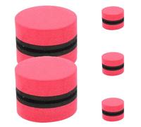 VILLFUL 10pcs Magnetic Whiteboard Erasers Red Round Dry Erase Board Duster with EVA Felt for Classroom School Office Use