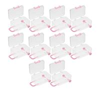 VILLFUL 10PCS Mini Suitcase Candy Boxes with Lock Clear Plastic Rolling Trolley Case for Organized Jewelry Sweets Storage Travel-themed Party Favor Boxes for Weddings and Birthdays