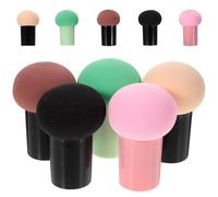 VILLFUL 10Pcs Mushroom-shaped Cosmetic Sponge Puff Dual Wet Dry Use Skin-friendly Makeup Tool Supplies with Easy-grip Design for Professional Artists and Beginners