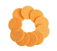 VILLFUL 10pcs Natural Pulp Compressed Facial Sponges Makeup Remover Pads Oval Colorful Soft Cleansing Pads for Gentle Skin Use Random Color