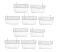 VILLFUL 10pcs Parrot Food Feeder Bowls with Anti-splash Design Hanging Plastic Bird Cage Feeders for Parakeets Finches Animals Easy Clean Separate Food and Water Containers for Healthy