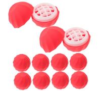 VILLFUL 10pcs Pink Lip Balm Sphere Containers Refillable Plastic Storage Tubes for Natural Lip Balms and Crayon Lipsticks Easy to Fill and Safe Cosmetic Holders