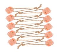 VILLFUL 10pcs Pink Salt Chew Blocks with Rope Natural Mineral Hanging Salt Bricks 30-50g Each for Horses Deer Cattle and Livestock Chew Supplies