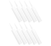 VILLFUL 10Pcs Refillable White Caulking Tubes for Tile Sealant, Universal Empty Sealant Caulk Bottles, Portable Reusable Latex Caulk Tubes for Home Repair and Grout Filling