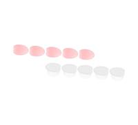 VILLFUL 10Pcs Silicone Lip Brush Head Covers Reusable Protective Makeup Brush Covers Travel-friendly Semi-transparent Red