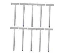 VILLFUL 10pcs Stainless Steel Handheld Sign Holders Portable Gripper Clamps for Tour Guides Airport Pickup Reusable Sign Sticks with Square Clamp Rods