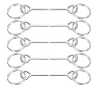 VILLFUL 10pcs Tent Rope Ring Connector with Single Pin and Rod for Hiking | Galvanized Steel and Iron Parts, Easy Installation, Compact Carry, Spare Camping Accessory for Tarps