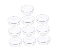 VILLFUL 10Pcs Transparent Petri Dishes with Cover High Chemical Stability Laboratory Plant Cell Tissue Culture Plates for Science Experiments and Research