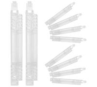 VILLFUL 10pcs Transparent Plastic Binding Spines for Loose Leaf Paper Spiral Coils for Notebook and Calendar Openable Binder Clips Holding Up to Smooth Edge Organizer for Office and