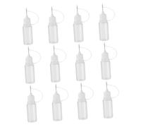 VILLFUL 12PCS 5ml Needle Tip Glue Applicator Bottles Set Precision Squeeze Oil Dispensing Bottles for Craft Sewing and Art Projects