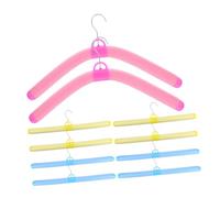 VILLFUL 12Pcs Assorted Color Foam Hangers - Lightweight Bendable Clothing Hangers for Adults and Kids - Versatile Closet Organizers for Coats Pants and Lingerie